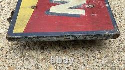 1930s 1940s ROYAL CROWN COLA RC PAINTED METAL STORE SIGN 48 INCHES WIDE, VINTAGE