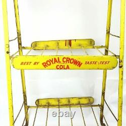 1940's ROYAL CROWN RC COLA Soda Metal STORE Advertising DISPLAY BOTTLE RACK