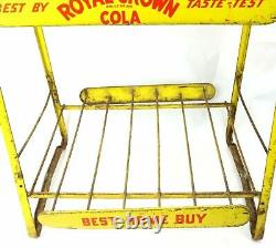 1940's ROYAL CROWN RC COLA Soda Metal STORE Advertising DISPLAY BOTTLE RACK