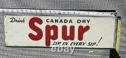 1940s 24 X 7 Spur Cola (Canada Dry) metal advertising sig n=NICE! Ships4FREE2US