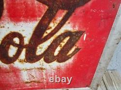 1949 Original Yellow Dot Coca Cola Coke Soda Pop Metal Sign 56x32