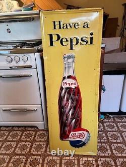 1950's Pepsi Cola Metal Sign