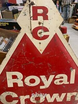 1959 Vintage Metal RC Royal Crown Cola Soda Sign 54 x 36 Gas Oil Advertising