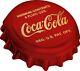 (3) Coca Cola Red White Bottle Cap 24 Wide Heavy Duty USA Metal Soda Adv Sign