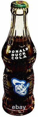 (3) Donald Duck Cola Soda Pop Glass Drink Bottle Heavy Duty USA Made Metal Sign