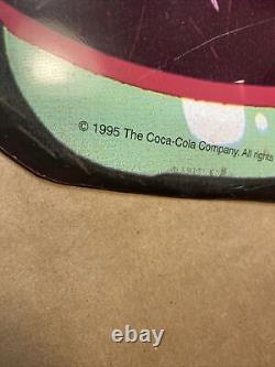 COCA COLA BOTTLE SIGN Large 40 Embossed Metal Classic Coke Contour 1995