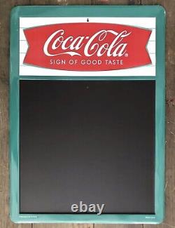 COCA-COLA Sign of Good Taste Metal Chalkboard Soda Sign, 28 x 20