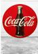 Coca Cola Advertising Porcelain Enamel Metal Sign 30 Inches Round SS