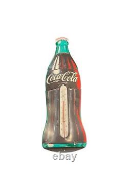 Coca Cola Bottle Temperature Gauge/Thermometer, Vintage Advertising Sign