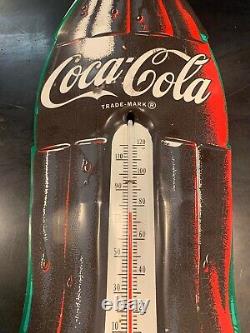 Coca Cola Bottle Temperature Gauge/Thermometer, Vintage Advertising Sign
