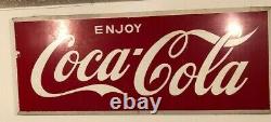 Coca Cola Coke Metal Advertising Sign from the 1960's 2 ft x 4 ft Pepsi Soda Pop