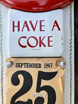 Coca Cola Metal Button 1967 Calendar R-60 Sign Of Good Taste Have A Coke USA