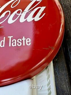 Coca Cola Metal Button 1967 Calendar R-60 Sign Of Good Taste Have A Coke USA