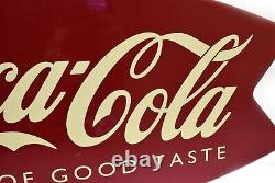 Coca Cola Sign of Good Taste Fish Tail Metal Soda Advertising Sign 24'