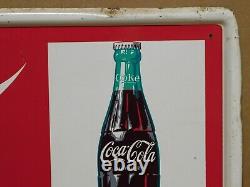 Coca Cola Vintage Metal Sign 1960's 54 X 18 All Original
