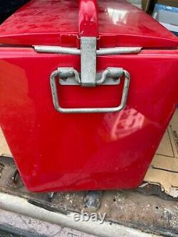 Coca Cola Vintage Red Metal Cooler with Opener & Tray by Cavalier Gorgeous