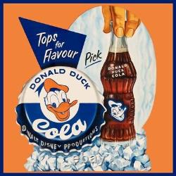 Donald Duck Cola, Tops for Flavor! NEW Metal Sign 40 Square USA STEEL