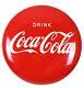 Gorgeous 24 Drink Coca-Cola Metal Button Advertising Sign