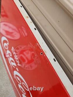 LARGE Vintage ENJOY Coca Cola COKE Metal box Soda Sign