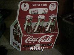Large Metal Coca-cola 6-pack Sign