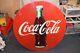 Large Vintage Heavy Metal Coke Coca Cola Sign 45.5 HTF GUC