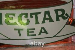 Nectar Tea Dealer Porcelain Metal Sign Cup Mug Coffee General Store Diner Coke