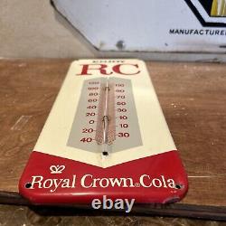 Original & Authentic''royal Crown Therm'' Painted Metal Dealer Sign 6x13.5 Inch