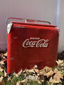 Original Coca Cola Metal Cooler Progress Refrigerator Co