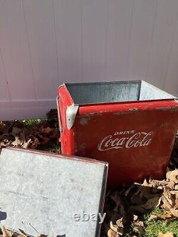 Original Coca Cola Metal Cooler Progress Refrigerator Co