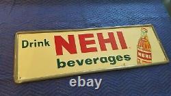 Original Rare Drink Nehi Cola Orange Soda Beverages Metal Tin Advertising Sign