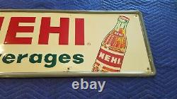 Original Rare Drink Nehi Cola Orange Soda Beverages Metal Tin Advertising Sign