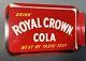 Original Royal Crown Cola Soda Advertising Flange Metal Sign Rc Cola