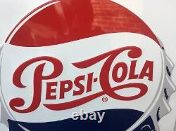 Pepsi Bottle Cap Sign Vintage Metal Sign 23 1/2 Inch Soda Pop Cola Drink Stout