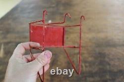 RARE 1950s RED COCA COLA PAINTED METAL SHOPPING CART SIGN COKE RC BOTTLE CRUSH