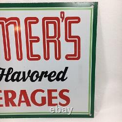 RARE Original Vintage KRAMER'S BEVERAGES Cola Soda Drink Metal Sign MT CARMEL