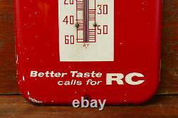 RARE Vintage 1950s Royal Crown Cola Soda Metal Advertising Thermometer Sign 25