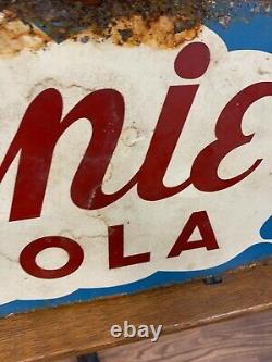 RARE Vintage Original Genie Cola Metal Sign 26 x 10 1/2 SODA COLA GAS OIL