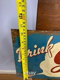 RARE Vintage Original Genie Cola Metal Sign 26 x 10 1/2 SODA COLA GAS OIL