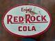 Rare Original Vintage 23 Red Rock Cola Embossed Metal Sign
