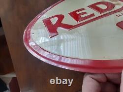 Rare Original Vintage 23 Red Rock Cola Embossed Metal Sign