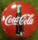 Round Metal Coca Cola Sign. Vintage 1990. Rare Find