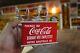 SCARCE 1950s PRENEZ DU COCA COLA PAINTED METAL SHOPPING CART SIGN FRENCH STORE