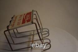 SCARCE 1960s ENJOY COCA COLA WHILE YOU SHOP PAINTED METAL SHOPPING CART SIGN