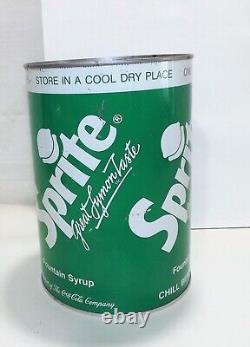 Very Rare Vintage 1970's Sprite Cola Soda Metal 1 Gallon Can Coca-cola