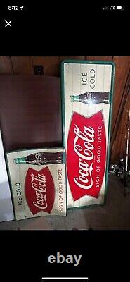 Vintage 1950's Coca Cola Sign of Good Taste Fishtail Metal Sign 53 MCA 008