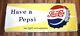 Vintage 1950s Have a Pepsi Cola SODA POP Advertising Embossed Metal Soda Sign