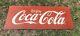 Vintage 1960s Coca Cola Metal Advertising Sign Large Soda Advertisement 54x22