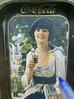 Vintage 1973 Coca-Cola Coke Rectangle Metal Serving Tray 1921 Advertisement