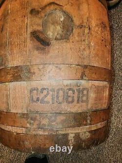 Vintage 5 Gallon Wooded Coca Cola Syrup Keg Barrel With Metal Banding