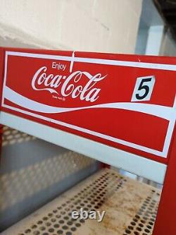 Vintage Coca Cola Coke Soda 4 Tier Shelf Store Display Metal Rack PICK UP ONLY